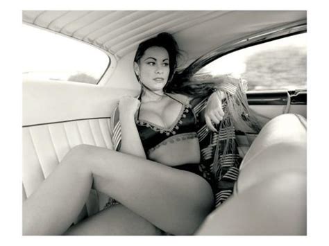 pin up girl back seat bikini giclee print by david perry at