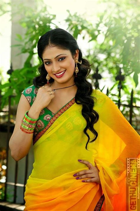 Actress Hariprriya Latest Photo Shoot Saree Yellow