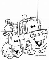 Mater Coloring Cars Pages sketch template