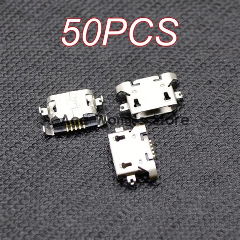 50pcs Micro Usb 5pin B Type Female Connector For Mobile Phone Micro Usb
