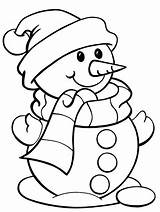 Christmas Coloring Snowman Cute Mr Color sketch template