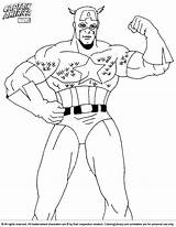 America Captain Coloring Pages Superhero Printable Popular Library sketch template