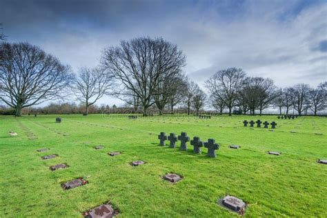 german military cemetery  la cambe normandy france stock image image  europe cambe