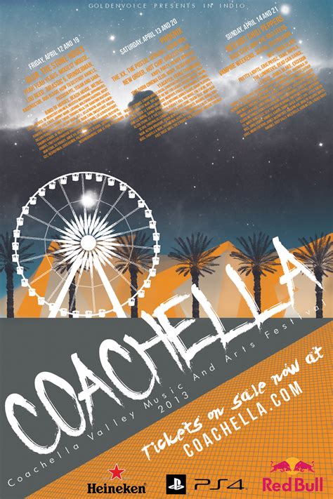 coachella  festival poster  behance