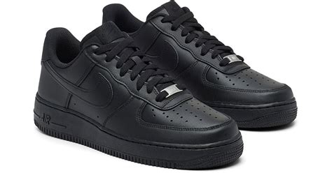 nike leather air force   sneakers men  black  men lyst