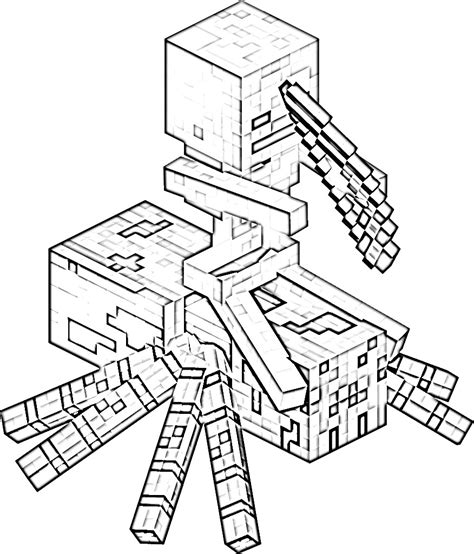 minecraft skeleton coloring pages coloring home