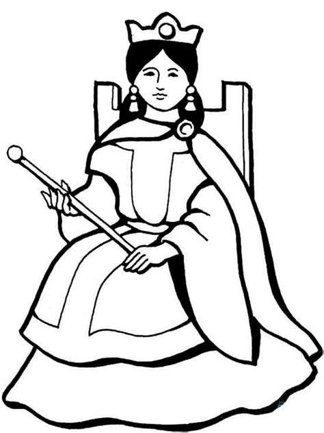 queen coloring pages