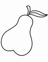 Pear Coloring Printable Pears Pages Color Template Fruit Sheet Templates Print sketch template