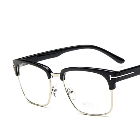 buy classic square tf glasses frame men women myopia