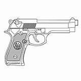 Coloring Gun Pages Pistol Handgun Service Designlooter Water Machine Adventurer Little House 89kb 230px sketch template