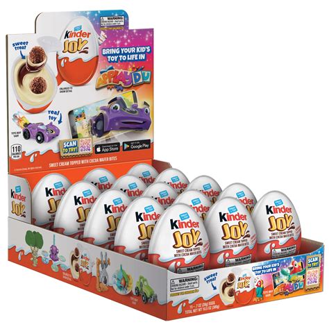 kinder joy eggs  count individually wrapped bulk chocolate candy