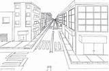 Perspective Point City Drawing Scene Ultimate Guide Draw sketch template