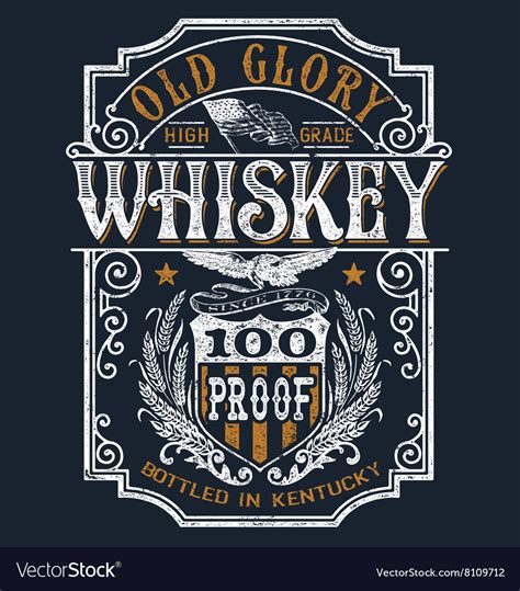 vintage americana whiskey label  shirt graphic vector image
