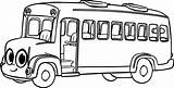 Bus Drawing School Cartoon Draw sketch template