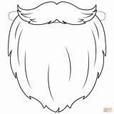 Beard Barba Babbo Weihnachtsmann Maschera Ausmalen Bilder Kopf Costruire Baffi Supercoloring sketch template