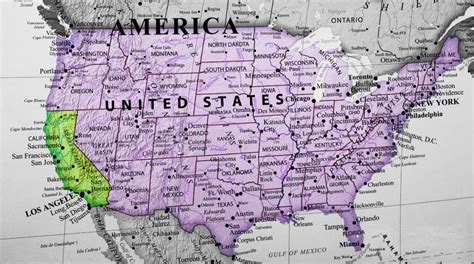 mapa de los estados unidos de américa que destacan el estado de