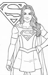 Supergirl Divers sketch template