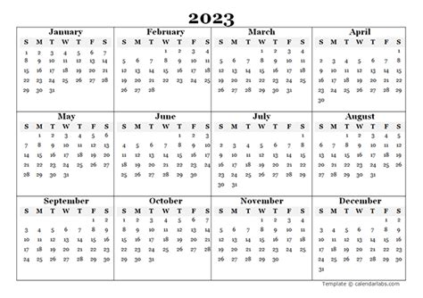 blank yearly word calendar template  printable templates