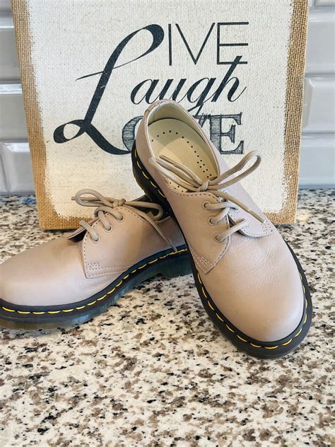 dr martens ladies shoes nude taupe virginia leather oxfords etsy