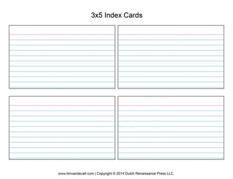 customize  printable  index card template templates