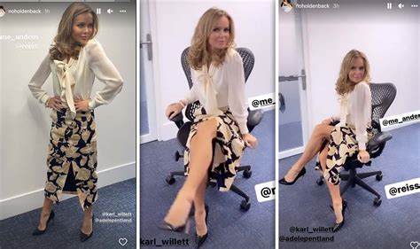 amanda holden 51 flashes the flesh in jaw dropping skirt with daring