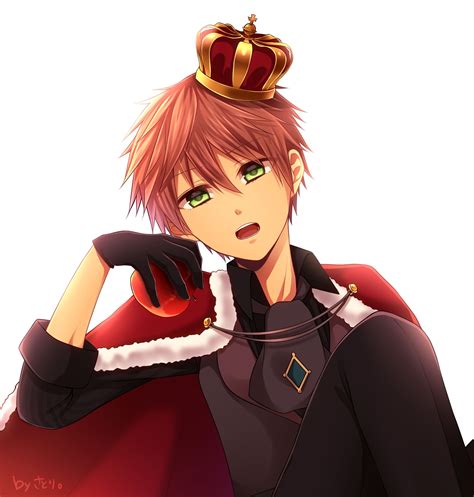 anime boy prince crown apple cape art girl boy  girl crown