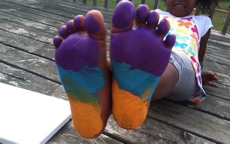 painting  feet  family club