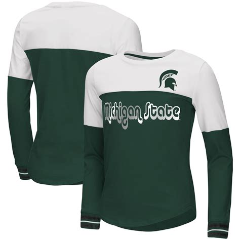 Michigan State Spartans Colosseum Girls Youth Color Blocked Long Sleeve
