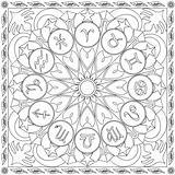 Coloring Astrology Pages Printable Getcolorings Color sketch template