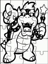 Mario Bros Para Colorear Puzzle Super Puzzles Activities Luigi Color Choose Board sketch template