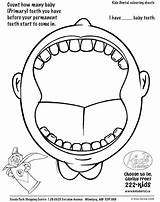 Coloring Teeth Pages Preschool Dental Popular sketch template