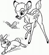 Bambi Coloring Pages Thumper Animation Movies Colouring Printable Popular Coloringhome sketch template