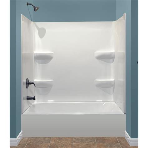 style selections  white  piece bathtub shower kit common      actual