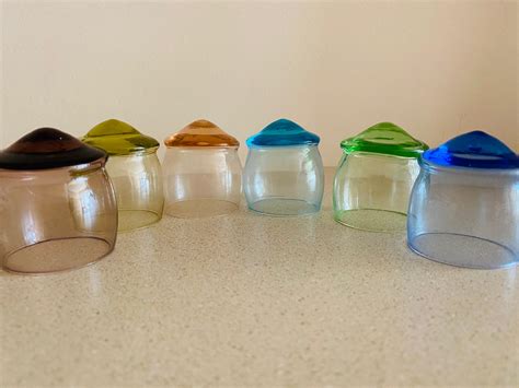 Set Of 6 Circleware Multi Color Shot Glasses Etsy