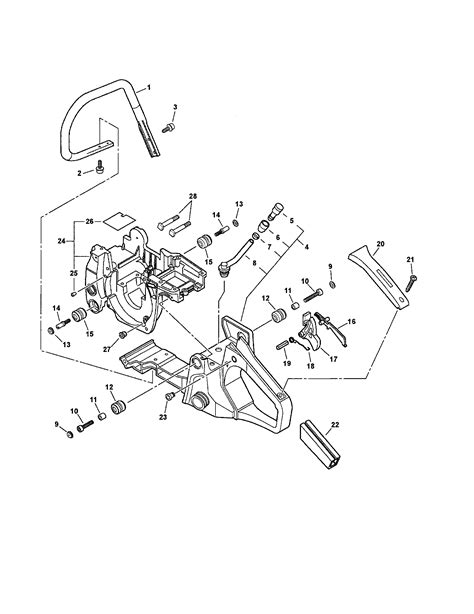 handlethrottle controlengine cover diagram parts list  model cs echo parts chainsaw