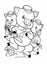 Coloring Pages Pigs Three Little Pig Wild Getcolorings sketch template
