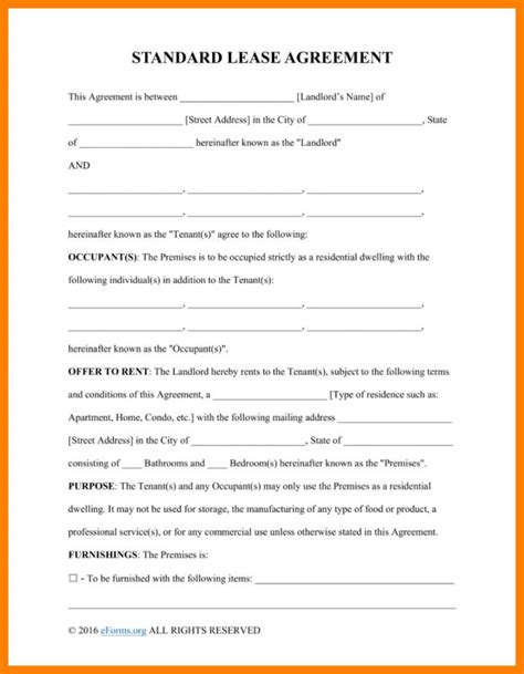 printable simple rental agreement form printable forms