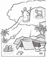 Bible Calf Golden Coloring Moses Printable Para Colorir Desenhos Craft Pages Moise Psalm Sinai Mount Crafts Activities Kids Christian Commandments sketch template