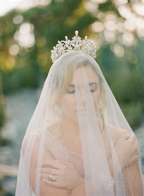 Full Bridal Crown With Pearls Alexandra Swarovski Crystal