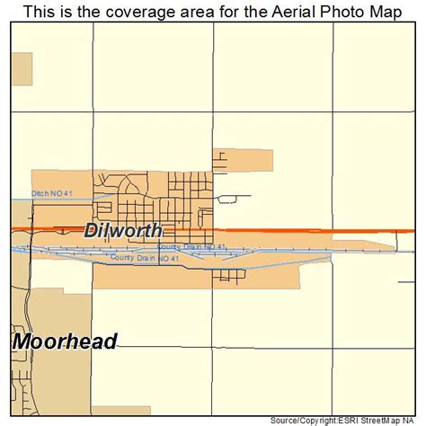 aerial photography map  dilworth mn minnesota