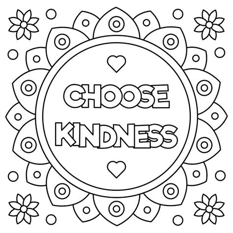kindness coloring pages  getcoloringscom  printable colorings