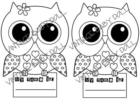love  owl coloring pages vintage  owls   cute