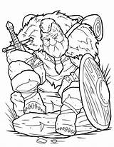 Printable Warrior sketch template