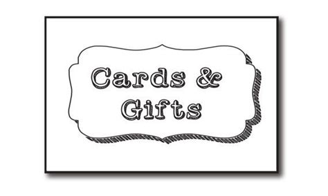 printable cards  gifts sign