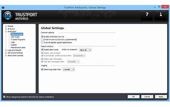Trustport Antivirus for Servers Sphere screenshot #4