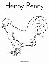 Coloring Chicken Henny Penny Little Print Twistynoodle Worksheets Outline Built California Usa Favorites Login Add Noodle sketch template