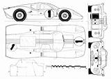 Gt40 Blueprint Gt Mans Modeling Drawingdatabase sketch template