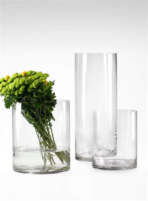 8x8 10x12 And 8x20 Inch Clear Glass Cylinders Modern Glass Vases