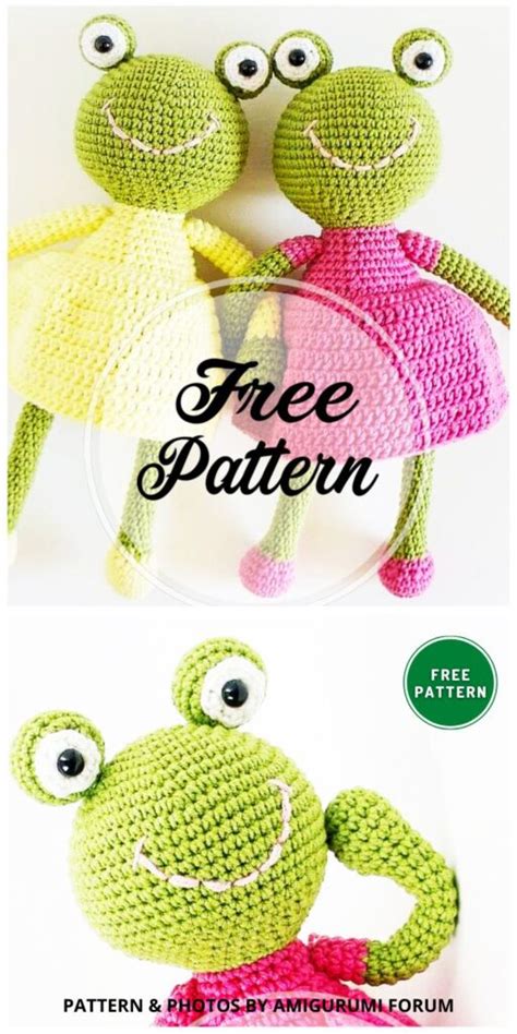 crochet amigurumi frog patterns  kids crafting happiness