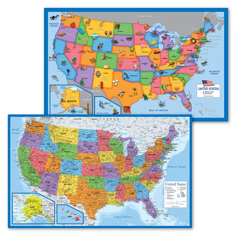 buy  pack usa map  kids illustrated united states  america